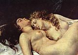 Gustave Courbet The Sleepers detail painting